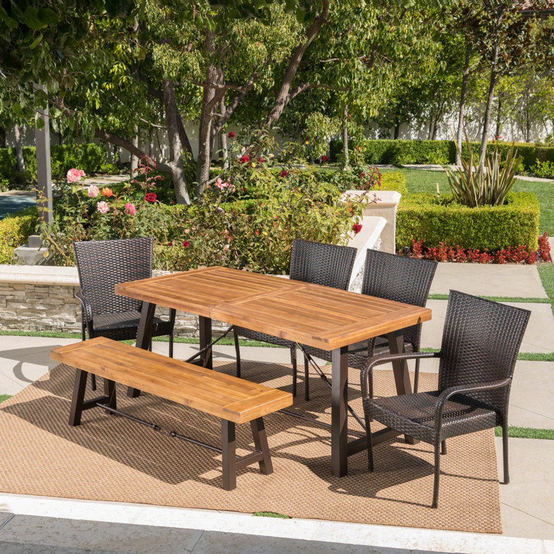 Brayden Studio® Appleton Outdoor 6 Piece Dining Set & Reviews Wayfair